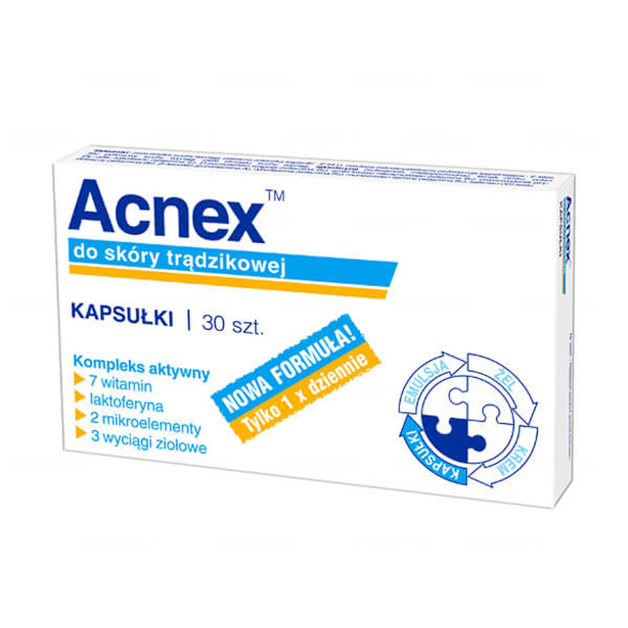 Acnex voor de acnegevoelige huid, 30 capsules