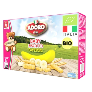 Biscuits bio à la banane, 250 g, Adoro Bimbi