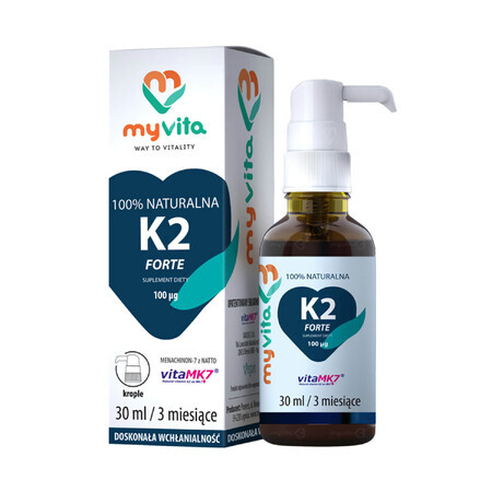 MyVita Vitamin K2 Forte, vitamina K 100 µg, gocce, 30 ml