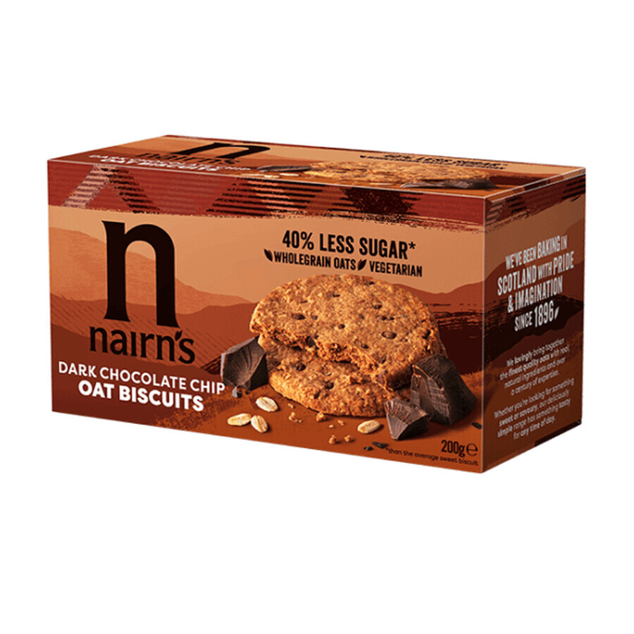 Whole oat biscuits with chocolate, 200 g, Nairns