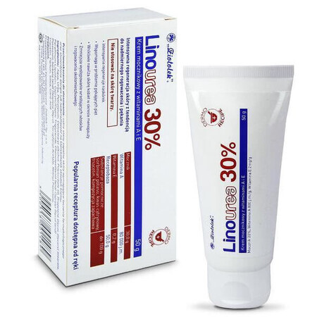 Linourea 30% A+E, urea cream with vitamins A and E, cracked and calcareous skin, 50 g