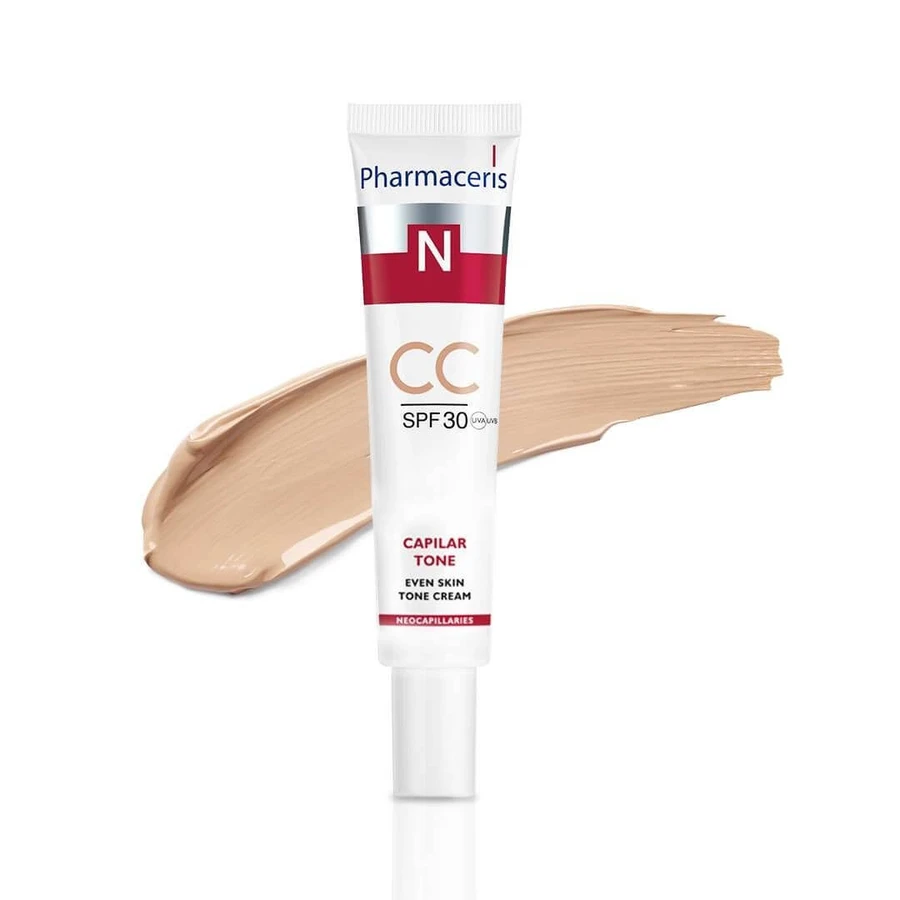 Pharmaceris N Capilar-Tone CC, verstevigende crème, vasculaire en overactieve huid, SPF 30, 40 ml
