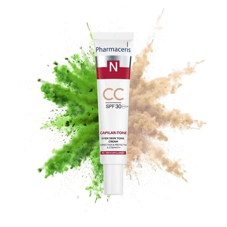 Pharmaceris N Capilar-Tone CC, verstevigende crème, vasculaire en overactieve huid, SPF 30, 40 ml