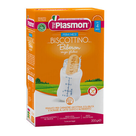 Biscuits sans gluten pour biberon +4 mois, 200g, Plasmon