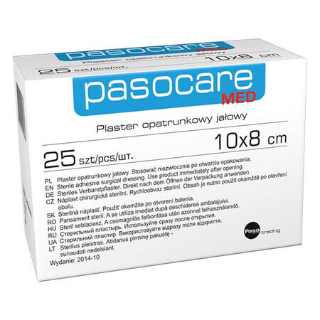 Pasocare Med, verbandpleister, steriel, 10 cm x 8 cm, 1 stuk