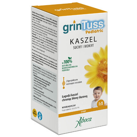 GrinTuss Pediatric, trockener und nasser Husten, Sirup für Kinder ab 1 Jahr, 128 g