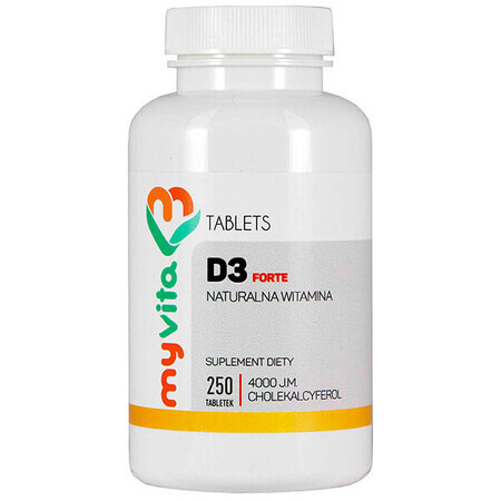 Integratore di Vitamina D3 Potenziato, 250 Compresse