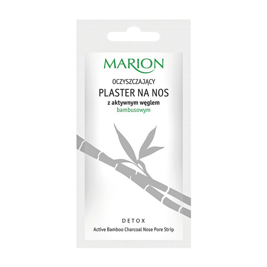 Marion Detox, patch pour le nez, charbon de bambou activé, 1 pièce