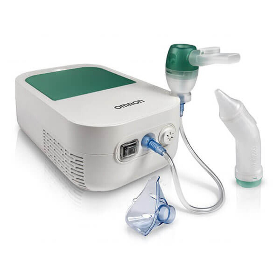 Omron DuoBaby NE-C301-E, nébuliseur à compresseur 2-en-1 avec irrigateur nasal