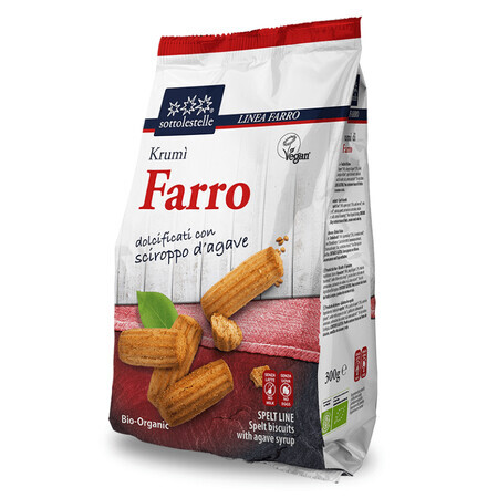 Biscuiti vegani din faina Spelta Krumi eco, 300 g, Sottolestelle