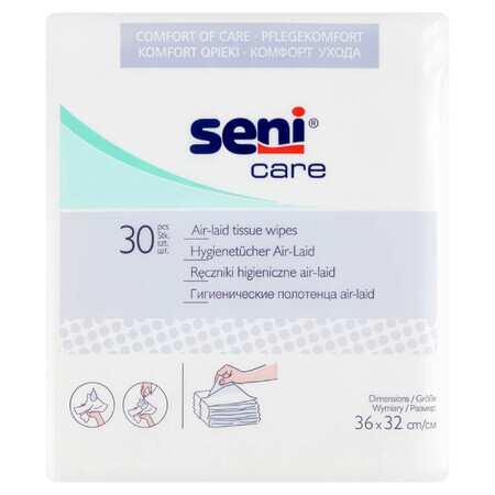 Seni Care, serviettes hygiéniques aérées, 36 cm x 32 cm, 30 pièces