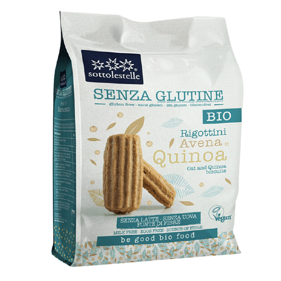 Gluten-free vegan biscuits with oats and quinoa eco, 250 g, Sottolestelle