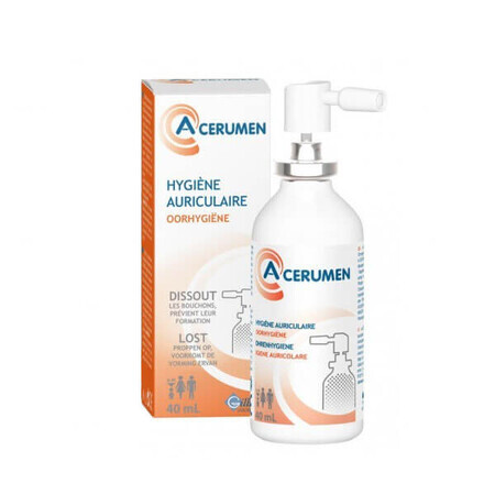 A-Cerumen, oorhygiënepreparaat voor kinderen vanaf 6 maanden en volwassenen, spray, 40 ml