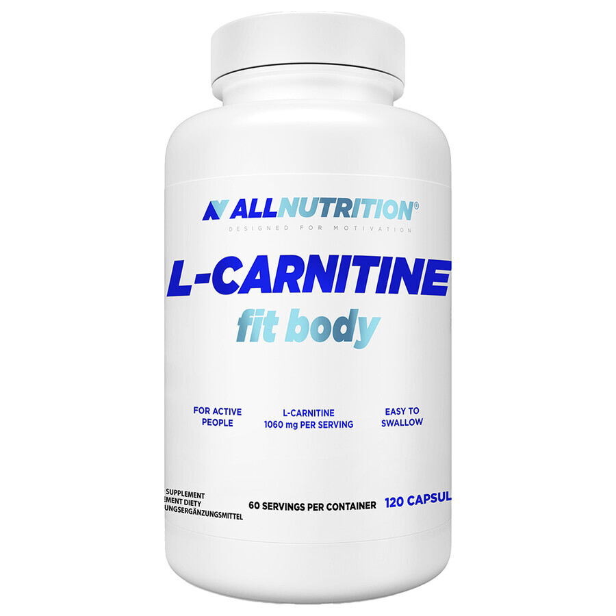 L-Carnitina FitBody 120 capsule - Integratore di Carnitina  amp; Acido Folico - Formula Potenziata per Fitness  amp; Energia.