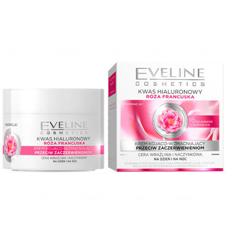 Eveline Cosmetics, crème apaisante et fortifiante contre les rougeurs, jour et nuit, 50 ml