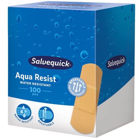 Salvequick Aqua Resist, sparadrap étanche, 19 mm x 72 mm, 100 pièces