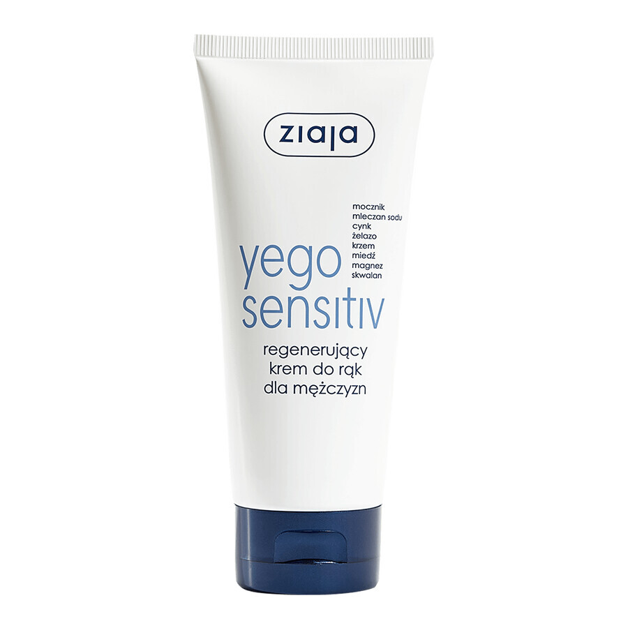 Ziaja Yego Sensitiv, regenererende handcrème, voor mannen, 75 ml