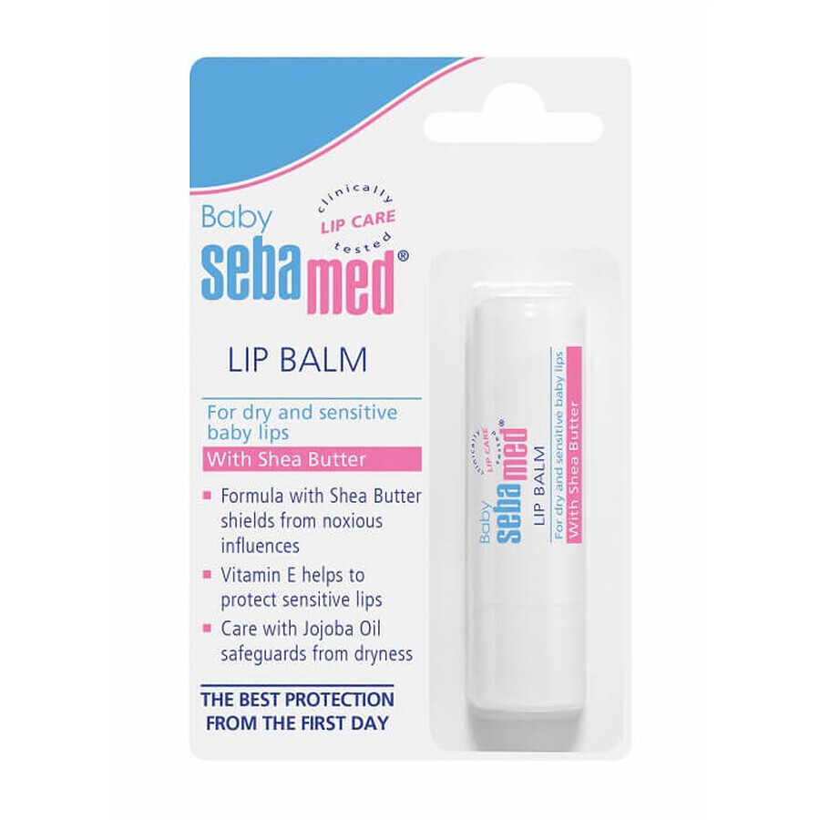 Bálsamo labial protector dermatológico, 4,8 g, Sebamed Baby