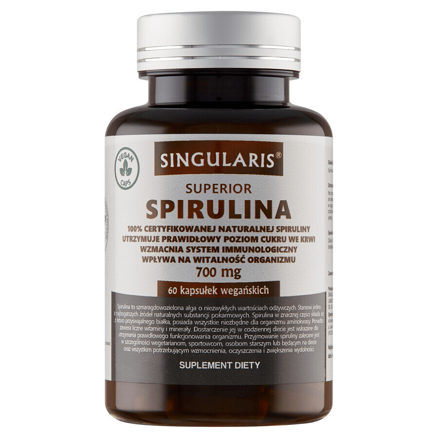 Singularis Superior Spirulina, 60 gélules végétaliennes