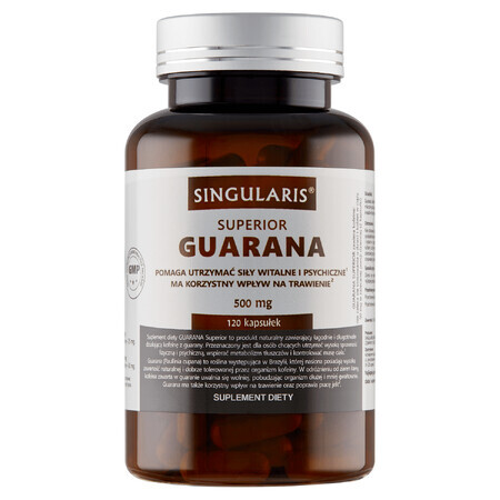 Singularis Superior, Guaraná 500 mg, 120 cápsulas