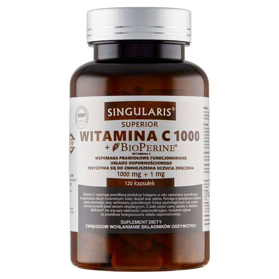 Vitamina C con Bioperine 1000 - Integratore Alimentare in Capsule