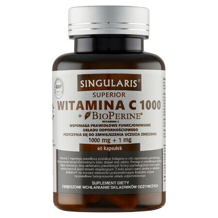 Singularis Superior Vitamina C 1000 + Bioperine, 60 capsule