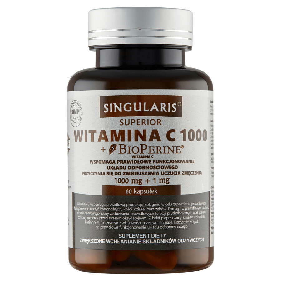 Singularis Superior Vitamina C 1000 + Bioperine, 60 capsule