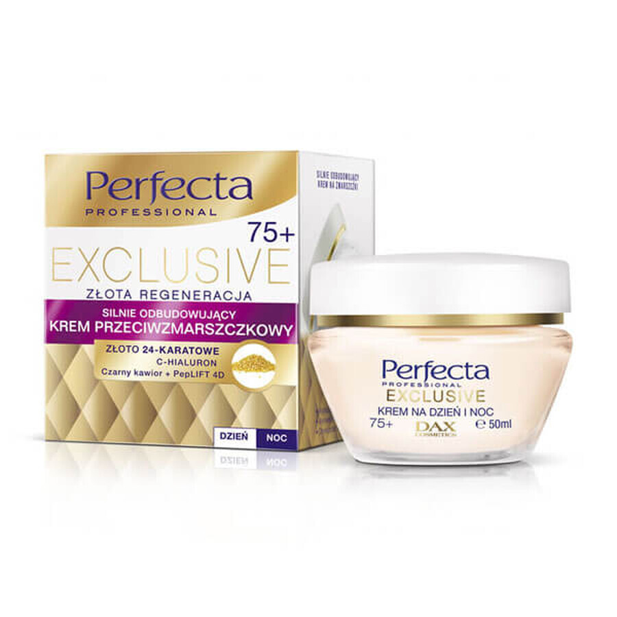 Perfecta Exclusive, Cremă de zi și de noapte antirid puternică și reparatoare 75+, 50 ml