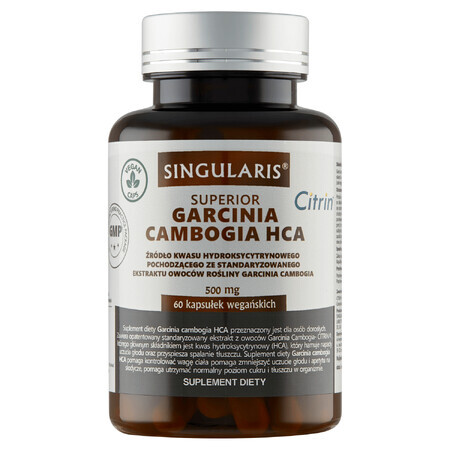 Singularis Superior, Garcinia Cambogia HCA 500 mg, 60 cápsulas vegetales