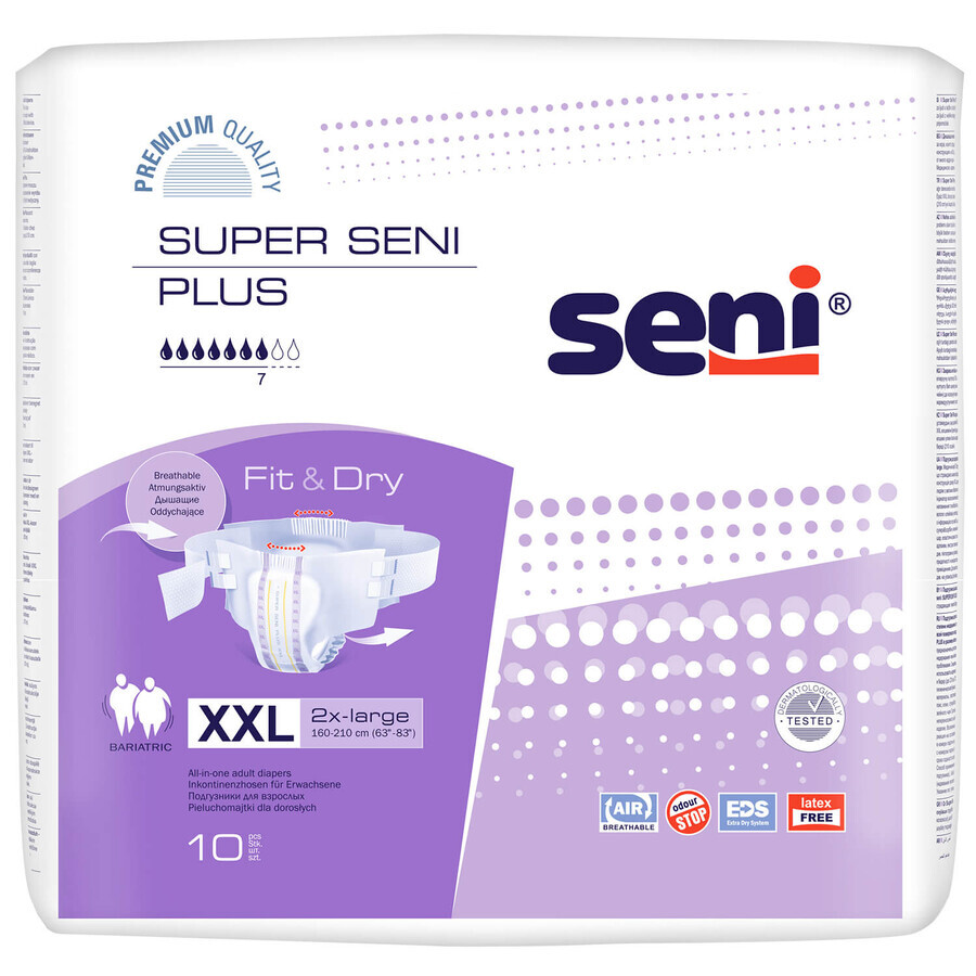 Super Seni Plus, pannolini, XXL, 160-210 cm, 10 pz.