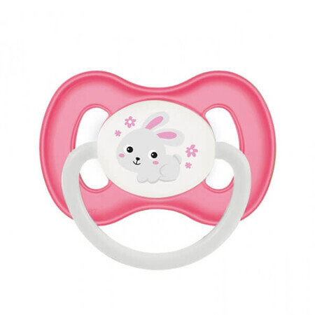 Canpol Babies Silicone Pacifier Symmetrical Bunny&Company Pink Size B 6-18 Months 1 Piece