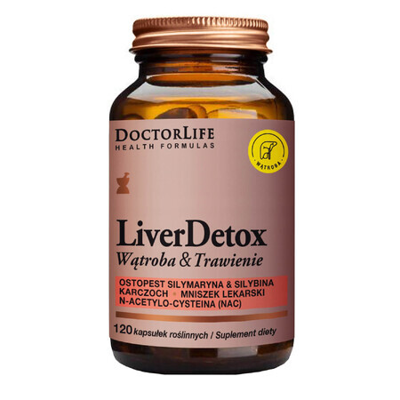 Doctor Life Leverdetox Lever &amp; Spijsvertering, 120 plantencapsules