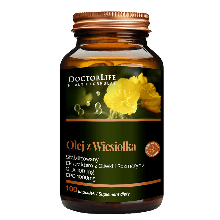 Doctor Life Teunisbloemolie, 100 capsules