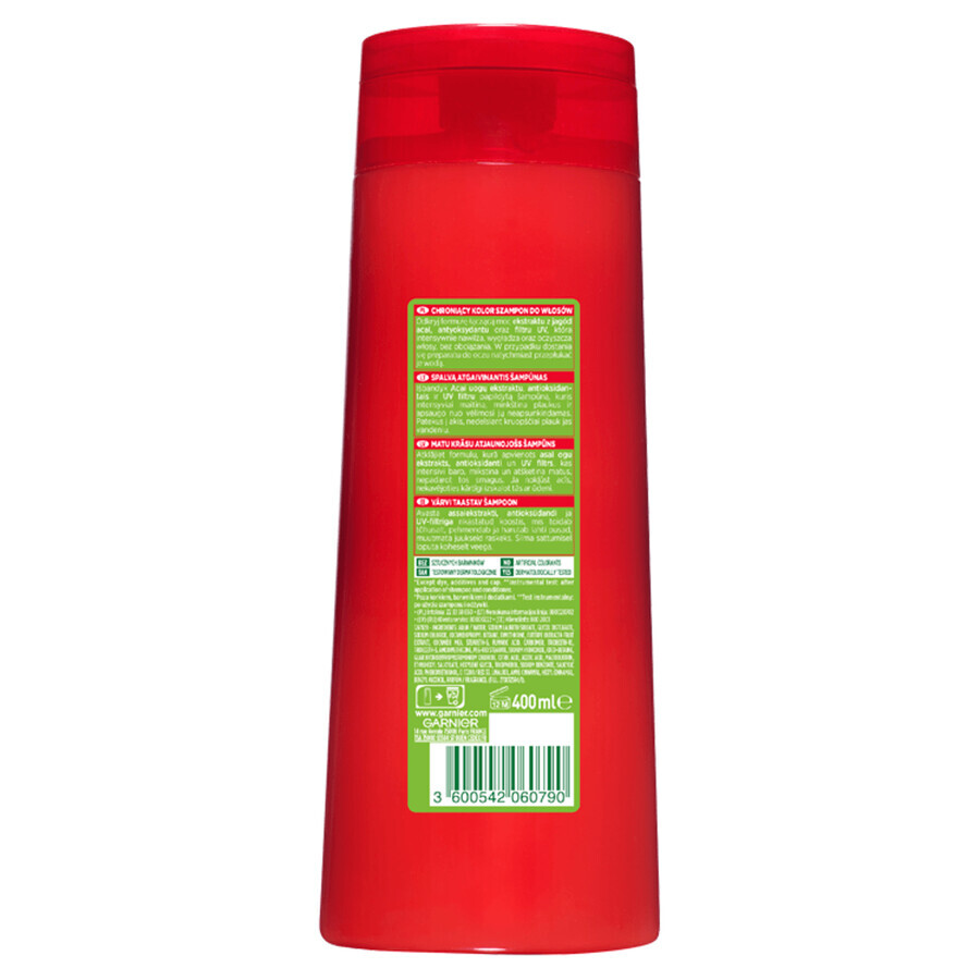 Garnier Fructis Color Resist, șampon de protecție și strălucire, păr vopsit, 400 ml