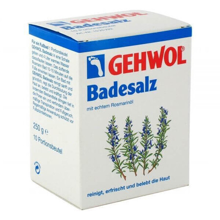 Gehwol Badesalz, badzout met rozemarijn, 25 gx 10 zakjes