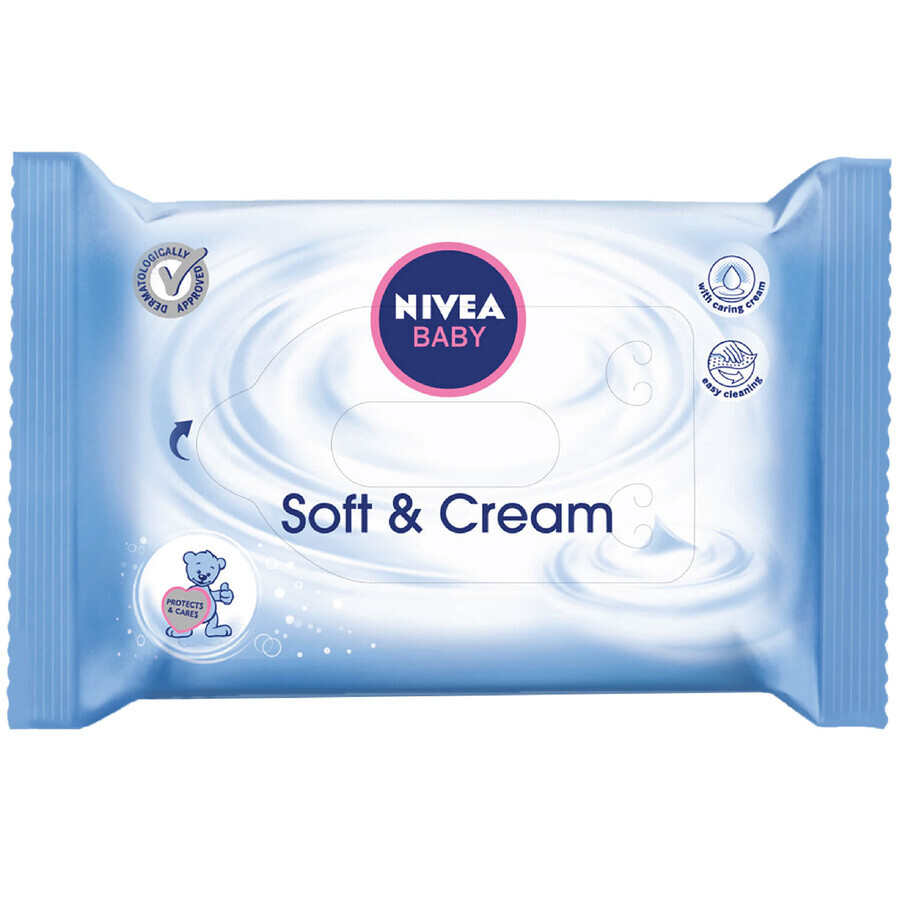 Nivea Baby Soft&Cream salviette umidificate, 2 x 63 pz.