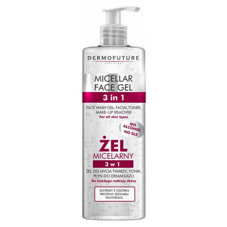 DermoFuture, Micellar gel for the face 3in1, 400ml