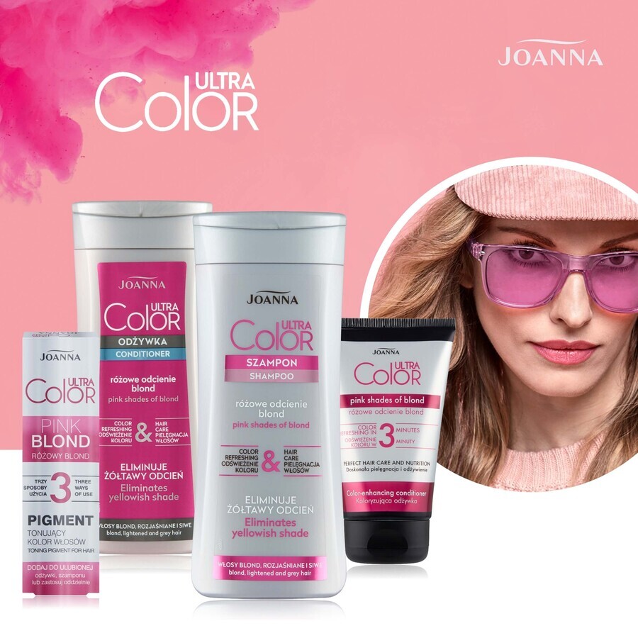 Joanna Ultra Color System, shampoo, blond, gebleekt en grijs haar, 200 ml