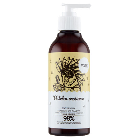 Yope shampoo naturale per capelli al latte d&#39;avena 300ml