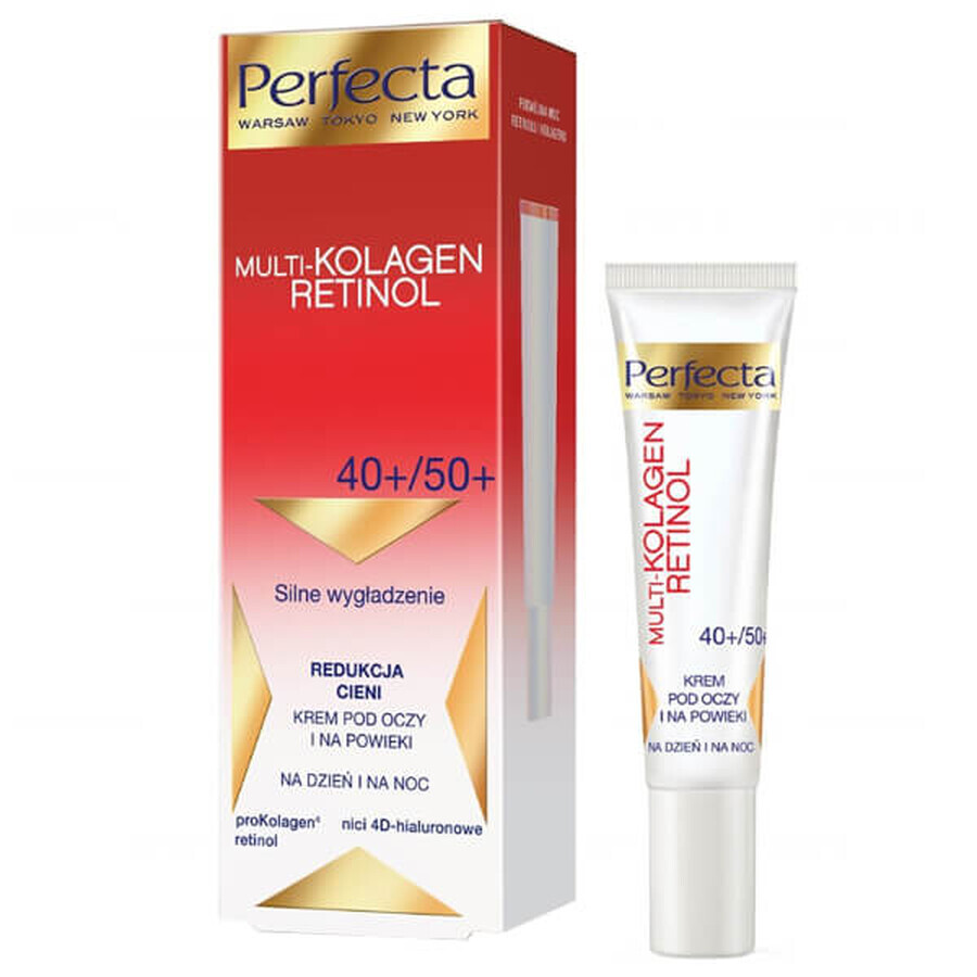 Perfekte Multikollagen Retinol Augencreme für Lidstraffung  amp; Augenringe 40+/50+, 15ml