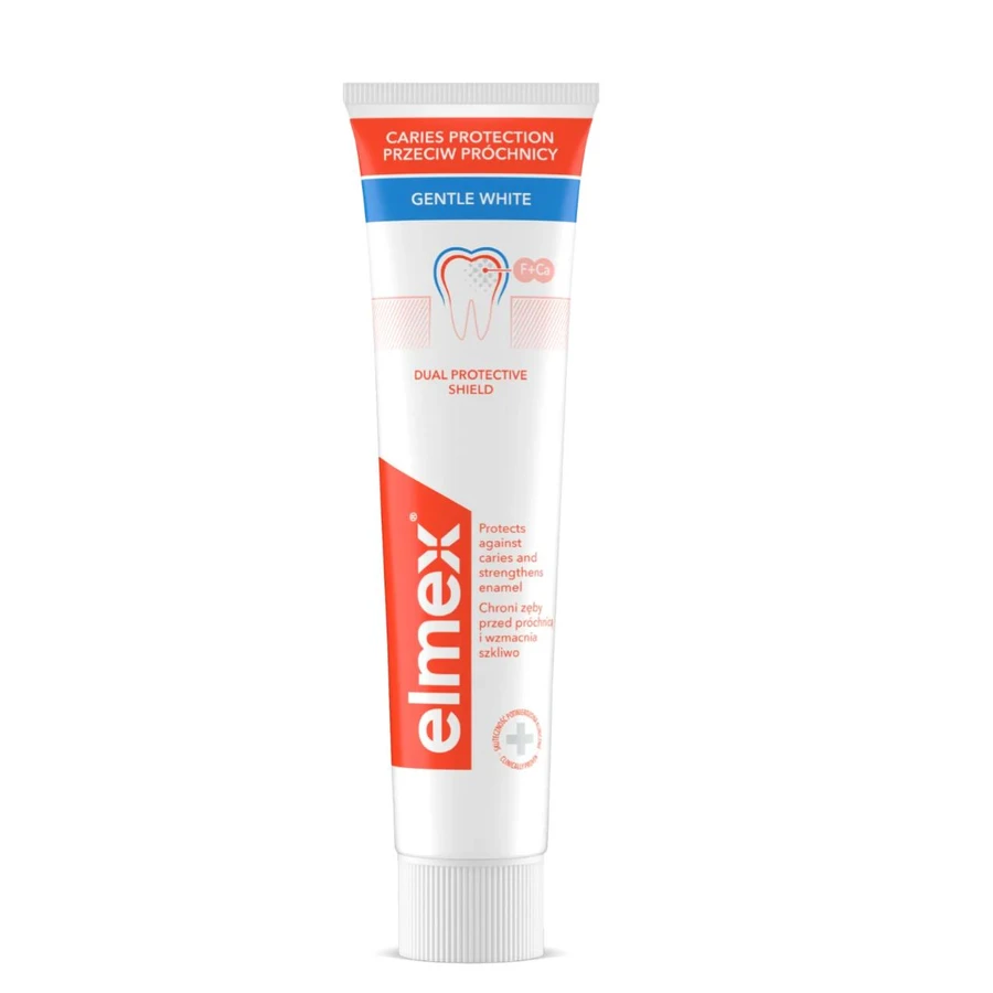 Elmex Against Caries Whitening, pastă de dinți de albire cu fluorură de amină, 75 ml
