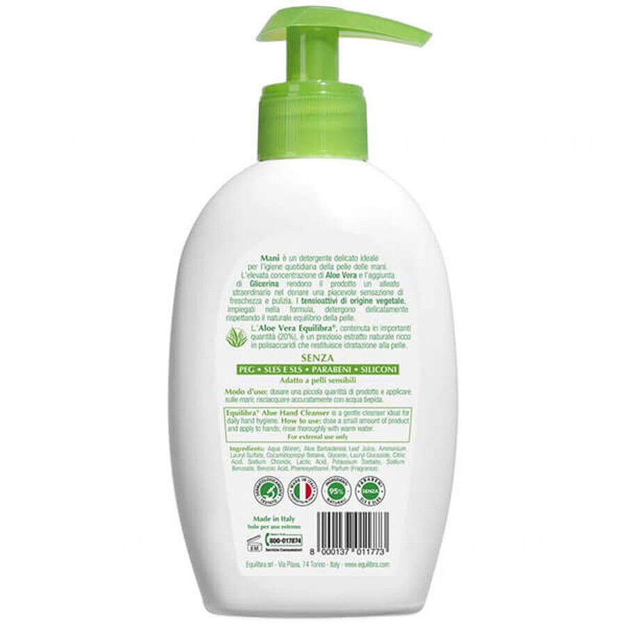 Equilibra Aloe, gel doux pour le lavage des mains, aloe vera, 300 ml