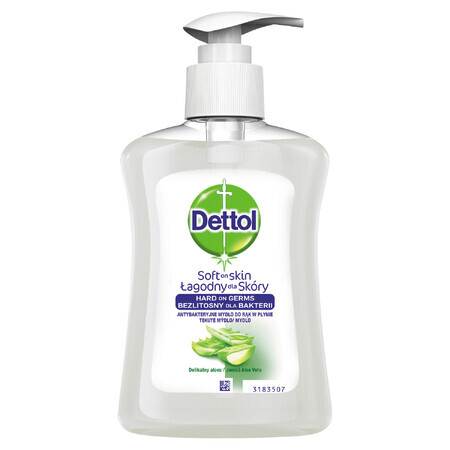 Dettol, savon liquide antibactérien, aloe vera et vitamine E, 250 ml