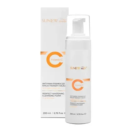 SunewMed+ Vitamine C, actief schuim voor het wassen van gezicht en ogen, 200 ml