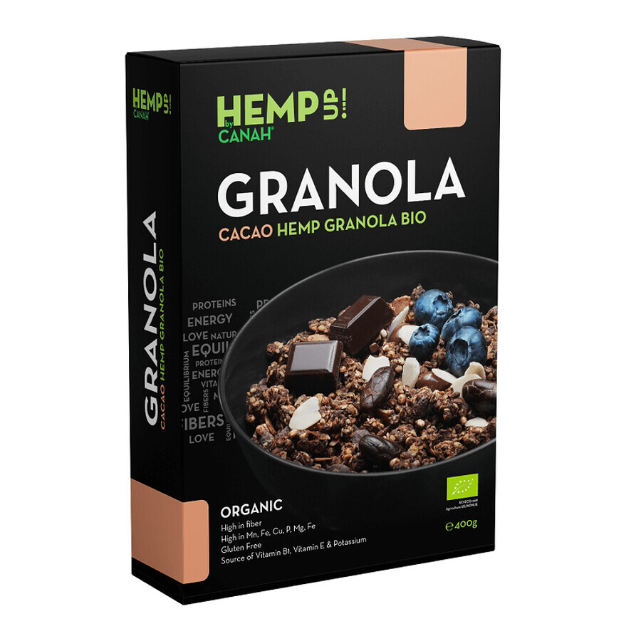 Cacao Canapa Granola Bio, 400 grammi, Canah