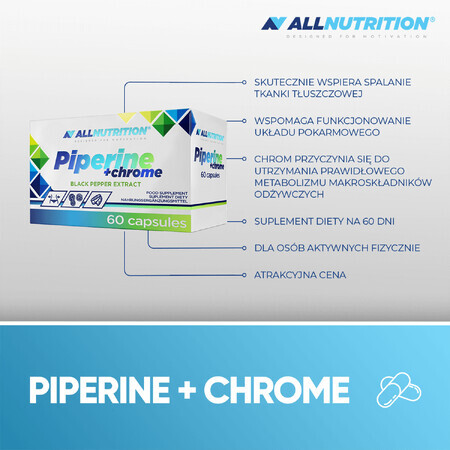 Allnutrition Piperine + Chroom, 60 capsules