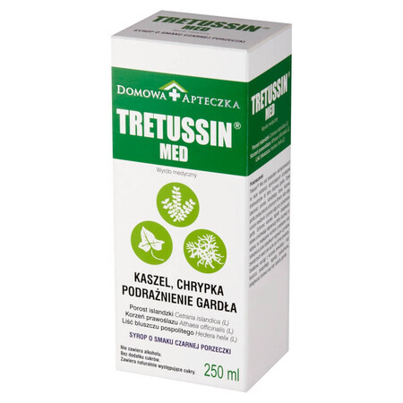 Tretussin Med, siroop, zwarte bessensmaak, 250 ml