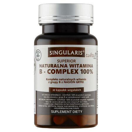 Singularis Superior Natural Vitamin B- Complex 100%, 30 gélules