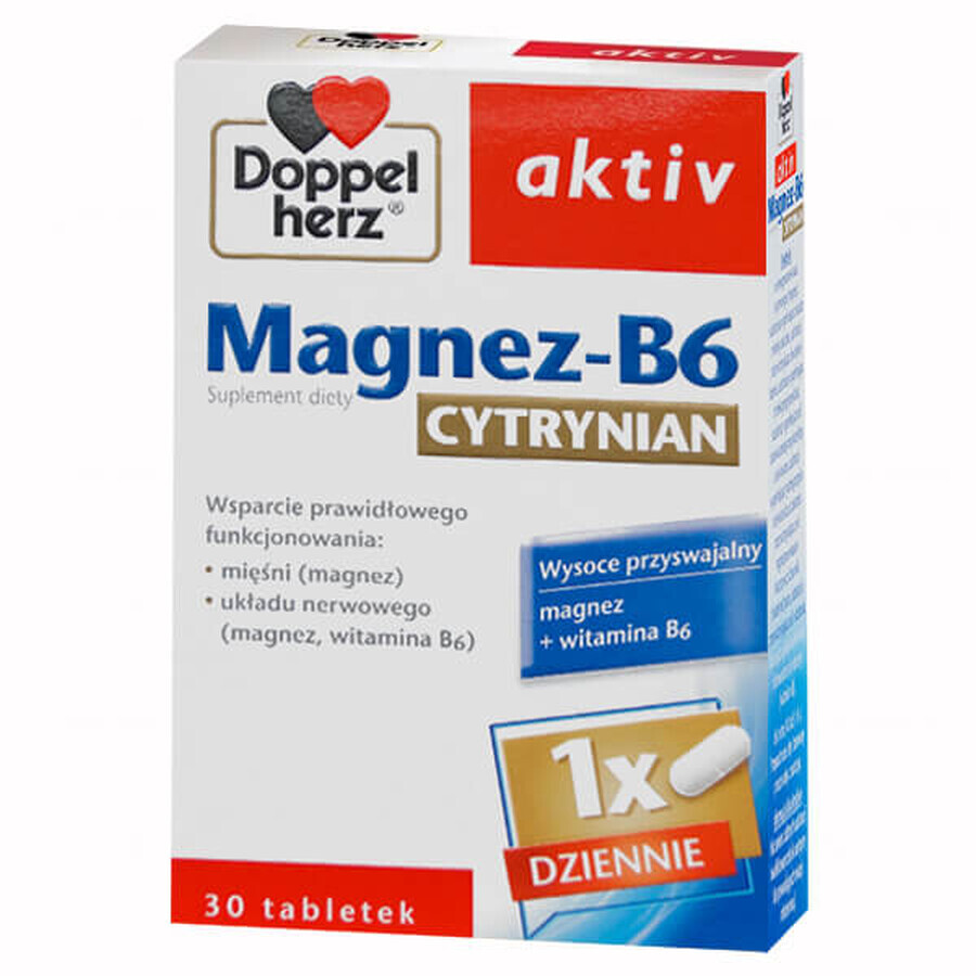 Doppelherz Aktiv Magnesium-B6 Citraat, 30 capsules