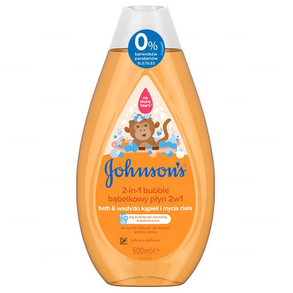Johnson's Baby, bubbelbad en bodywash 2in1, 500 ml